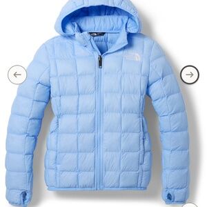 NWT The North Face Girls' Thermoball Hoodie  (Girls XL Size 14) Light Blue